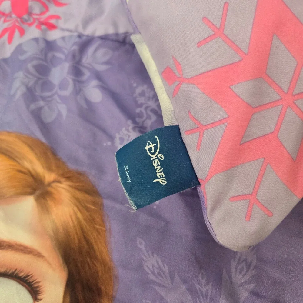 Disney Frozen Sleeping Bag Set Youth Purple Elsa Anna Olaf Slumber Nap Mat
